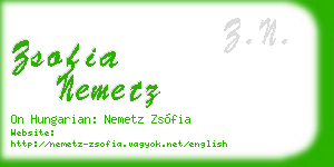 zsofia nemetz business card